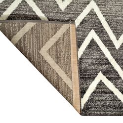 Tapete para Sala e Quarto Sanford Geométrico 03 1,00X1,40- Cinza