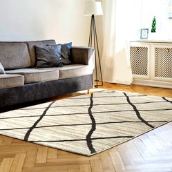 Tapete para Sala e Quarto Sanford Geométrico 04 1,40X2,00- Bege