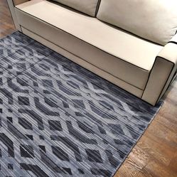 Tapete para Sala e Quarto Carter Geométrico 01 1,33X1,90 - Cinza