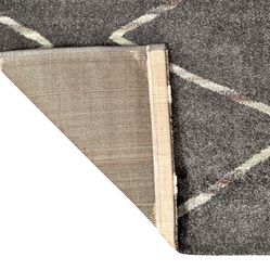 Tapete para Sala e Quarto Sanford Geométrico 05 2,50X,3.50- Cinza
