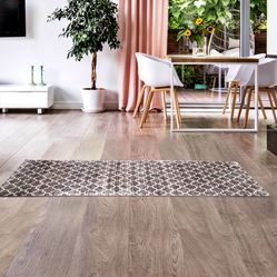 Tapete Para Sala-Quarto Antuerpia 01 50X100 Bege Cinza Geométrico