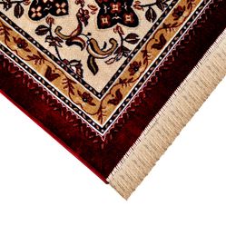 Tapete Para Sala-Quarto Bruxelas 01 100X140 Vermelho Clássico