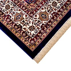 Tapete Para Sala-Quarto Bruxelas 07 100X140 Azul Clássico