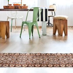Tapete Para Sala-Quarto Bruxelas 04 50X100 Vermelho Clássico