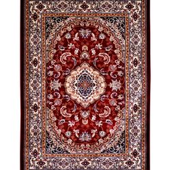 Tapete Para Sala-Quarto Bruxelas 01 66x210 Vermelho Clássico