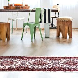 Tapete Para Sala-Quarto Bruxelas 02 66x210 Vermelho Clássico