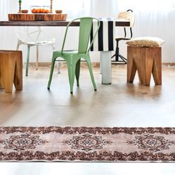 Tapete Para Sala-Quarto Bruxelas 08 66x210 Bege Clássico