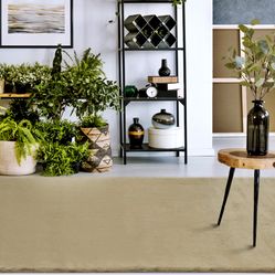 Tapete Para Sala-Quarto Aconchego 02 200X240 Bege Felpudo