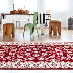 Tapete Para Sala-Quarto Bruxelas 06 200X250 Vermelho Clássico