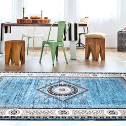 Tapete Para Sala-Quarto Bruxelas 09 200X250 Azul Clássico
