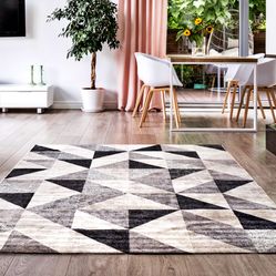 Tapete Para Sala-Quarto Antuerpia 05 250X300 Cinza Geométrico