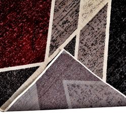 Tapete Para Sala-Quarto Antuerpia 04 250X380 Vermelho Geométrico