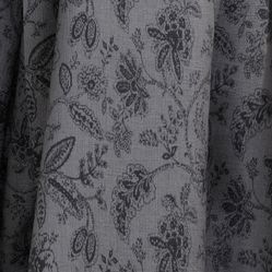 Tecido Para Sofá e Estofado Pisa 04 Jacquard Floral Cinza - Largura 1,40m
