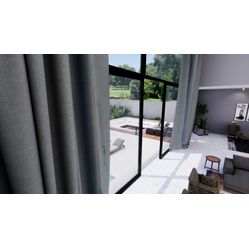 Tecido Blackout Para Cortina Superblack Zeus 05 Cinza - Largura 2,80m - Vedação 100%