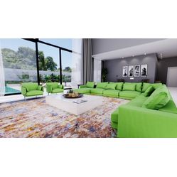 Sintético Para Sofá e Estofado Coroprime 2820/5626 Liso Verde - Largura 1,40m