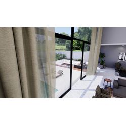 Tecido Para Cortina Madri 19 Voil Rondon kaki Largura 3m