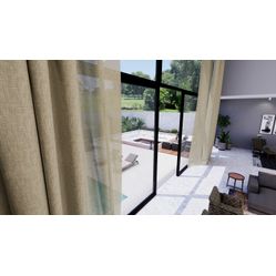 Tecido Para Cortina Madri 37 Linho Abrantes Fendi Largura 2,9m