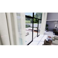Tecido Para Cortina Madri 57 Voil Adega Off white Largura 3m