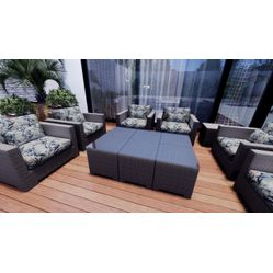 Tecido Imperméavel Para Sofá e Estofado Acquablock  244 Vinale Azul 21091/1 - Largura 1,40m