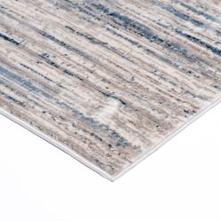 Tapete para Sala Listrado Azul/Cinza Valentino 04 100X140