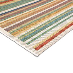Tapete para Sala Listrado Multicolorido Aurora 01 140X200