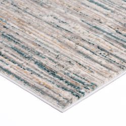 Tapete para Sala Listrado Cinza/Verde Valentino 05 50X100