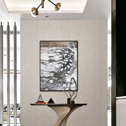 Papel de Parede Essencial - Ess1007 textura Cinza/Branco - Rolo Fechado de 53cm x 10Mts
