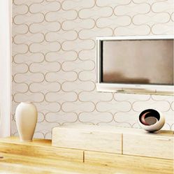 Papel de Parede Essencial - Ess1014 Geometrico Marfim - Rolo Fechado de 53cm x 10Mts