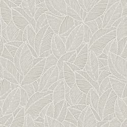 Papel de Parede Essencial - Ess1018 Folhas branco - Rolo Fechado de 53cm x 10Mts
