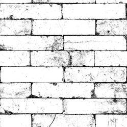 Papel de Parede Essencial - Ess1055 B Tijolinho Branco /Preto - Rolo Fechado de 53cm x 10Mts