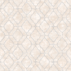 Papel de Parede Vip1030 Geométrico Marfim - Rolo Fechado de 53cm x 10Mts