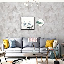Papel de Parede Vip1052 Grafiato cinza - Rolo Fechado de 53cm x 10Mts