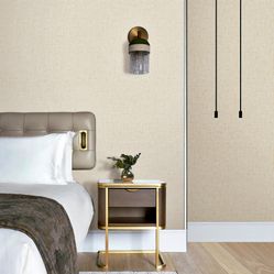 Papel de Parede Vip1060 Textura marfim - Rolo Fechado de 53cm x 10Mts