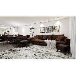 Sintético Para Sofá e Estofado Milano 7823 Castanho- Largura 1,40m