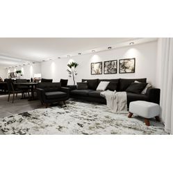 Sintético Para Sofá e Estofado Milano 7825 Preto- Largura 1,40m