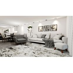 Tecido Para Sofá e Estofado Linho Rústico Monza 33 Boucle Viscose Branco - Largura 1,40m