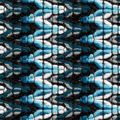 Tecido Para Sofá e Estofado Linho Rústico Monza 38 Bordado Viscose Missou Azul, Branco e Preto - Largura 1,40m
