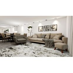 Tecido Para Sofa e Estofado Linho Sintético Saturno 08 Cru - Largura 1,40m
