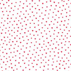 Papel de Parede Infantil Corações Branco/Rosa Fofura Baby FF4023- Rolo Fechado com 0,53cm x 10mts