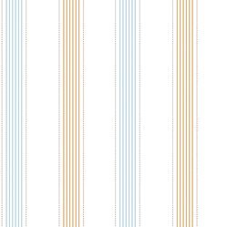 Papel de Parede Infantil Listrados Bege/Azul Fofura Baby FF4053- Rolo Fechado com 0,53cm x 10mts