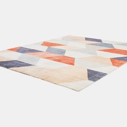 Tapete Geométrico Edantex Nordic 02 200X250 azul e terroso