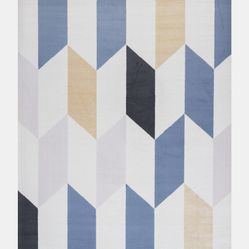 Tapete Colorido Geométrico Edantex Nilo 02 250X300 Azul e Bege