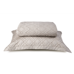 Colcha Com Porta Travesseiro King The Seagram Bege 2,60x2,80 100% Algodão