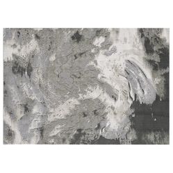 Tapete para Sala Dixon 02 100X140 estonado preto/ bege e cinza