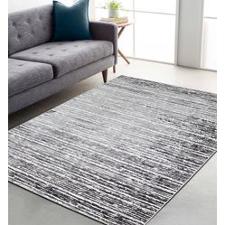 Tapete Listrado Edantex Glamour 04 Preto 140X200