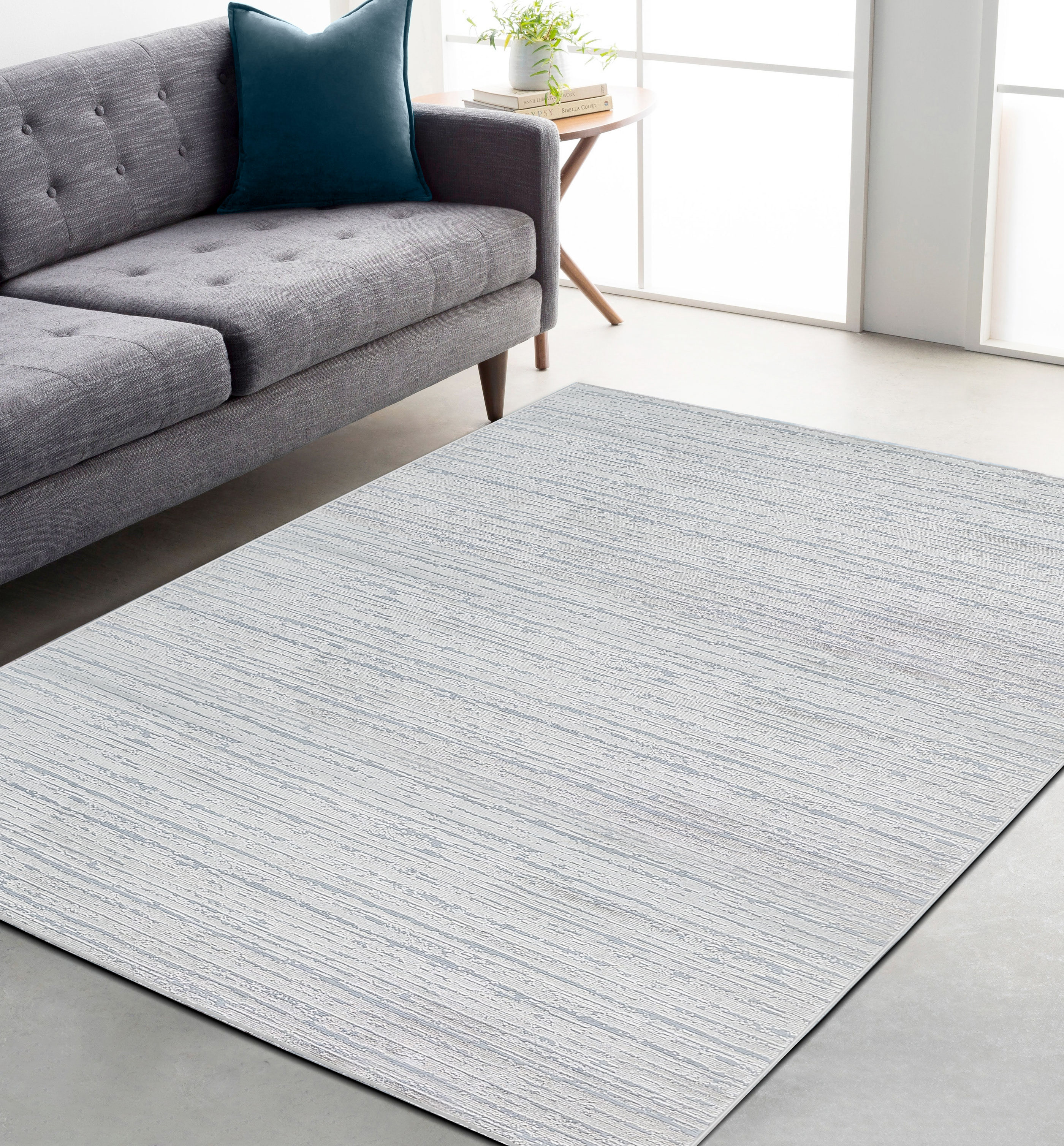 Tapete Listrado Edantex Glamour 06 Cinza 200X250/ Wiler-k decoração