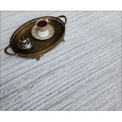 Tapete Listrado Edantex Glamour 01 Cru 200 Redondo
