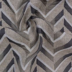 Tecido Para Sofá e Estofado Visage 10.044-02 Jacquard Linho Geométrico Cinza - largura 1,40m
