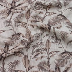 Tecido Para Sofá e Estofado Visage 20.000-03 Linho Estampado Banana Cru Bege - largura 1,40m