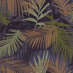 Papel De Parede Avalon 01 Folhas Azul/ Verde /Laranja - Ava -101  Rolo de 53cm x 10Mts